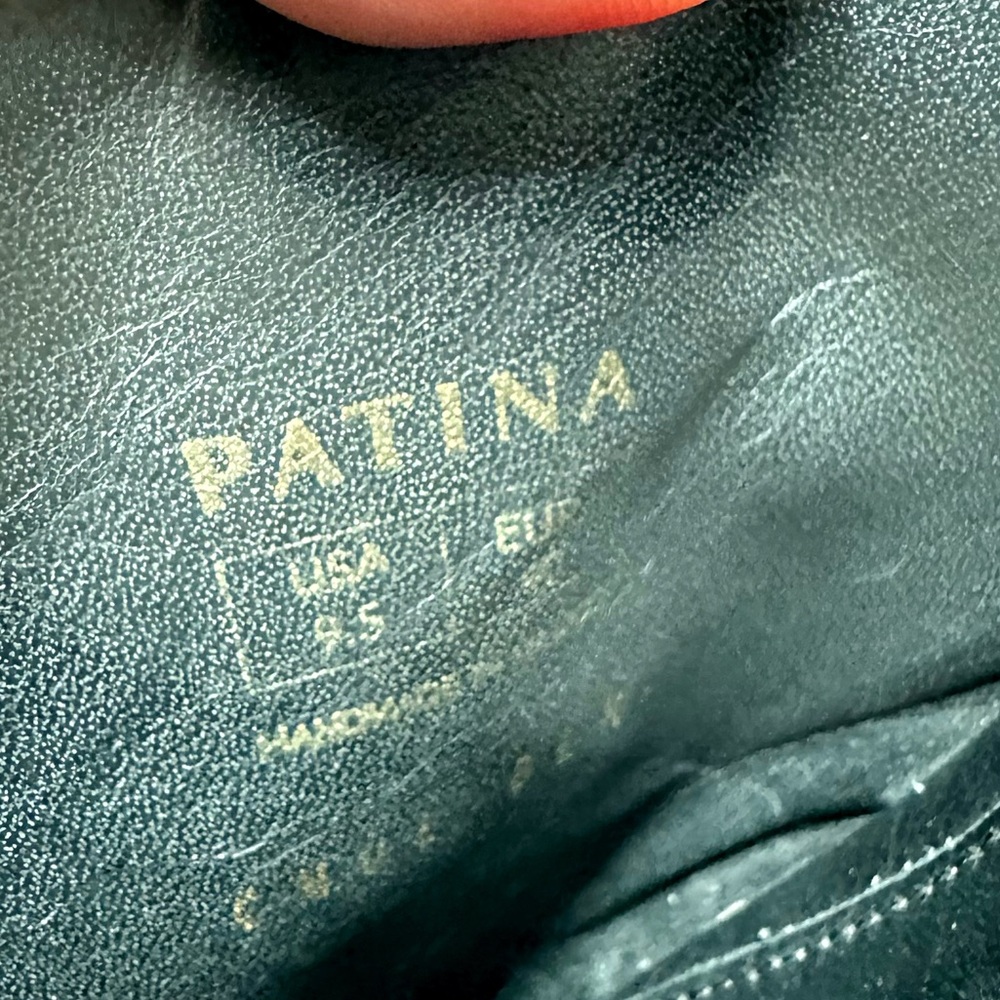 Patina Portland Leather Goods Almost Perfect Closed Toe Mules Shoes Black 9.5 - Picture 13 of 16